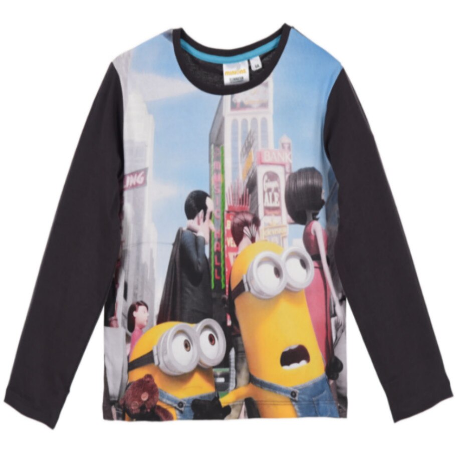 Tricou, Minions, maneca lunga, Gri inchis