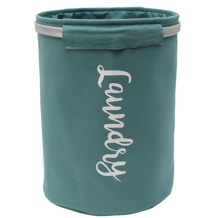 Cos rufe rotund RAKI USKARAN baie cu cadru aluminiu 39xH50cm verde