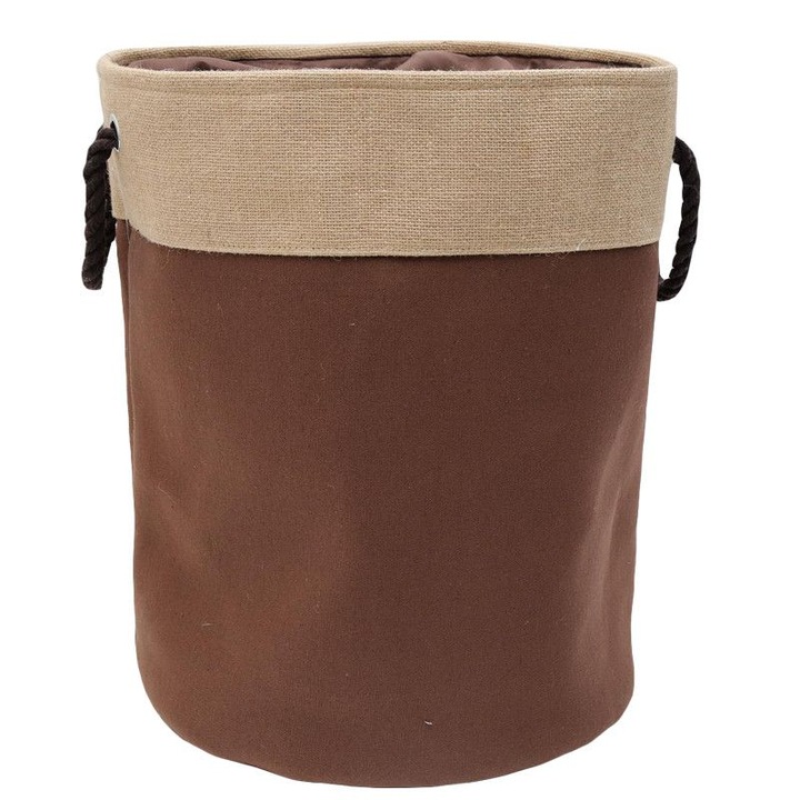 Cos textil rufe baie rotund RAKI OROPOL 40xH50cm cafea