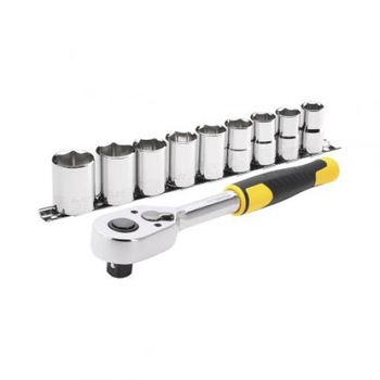 Set cheie cu clichet 1/2'' Stanley + 9 capete de chei tubulare 1/2'' Set cheie cu clichet 1/2'' Stanley + 9 capete de chei tubulare 1/2''
