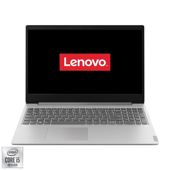 Laptop Lenovo Ideapad S145-15IIL cu procesor Intel® Core™ i5-1035G4 pana la 3.40 GHz Ice Lake, 15.6", Full HD, 4GB, 128GB SSD, Iris Plus Graphics, Free DOS, Platinum Grey