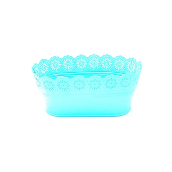 Jardiniera, din metal, bleu, D2602 Jardiniera, din metal, bleu, D2602