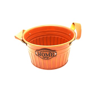 Jardiniera, cu maner , din metal, maro , D2605 Jardiniera, cu maner , din metal, maro , D2605