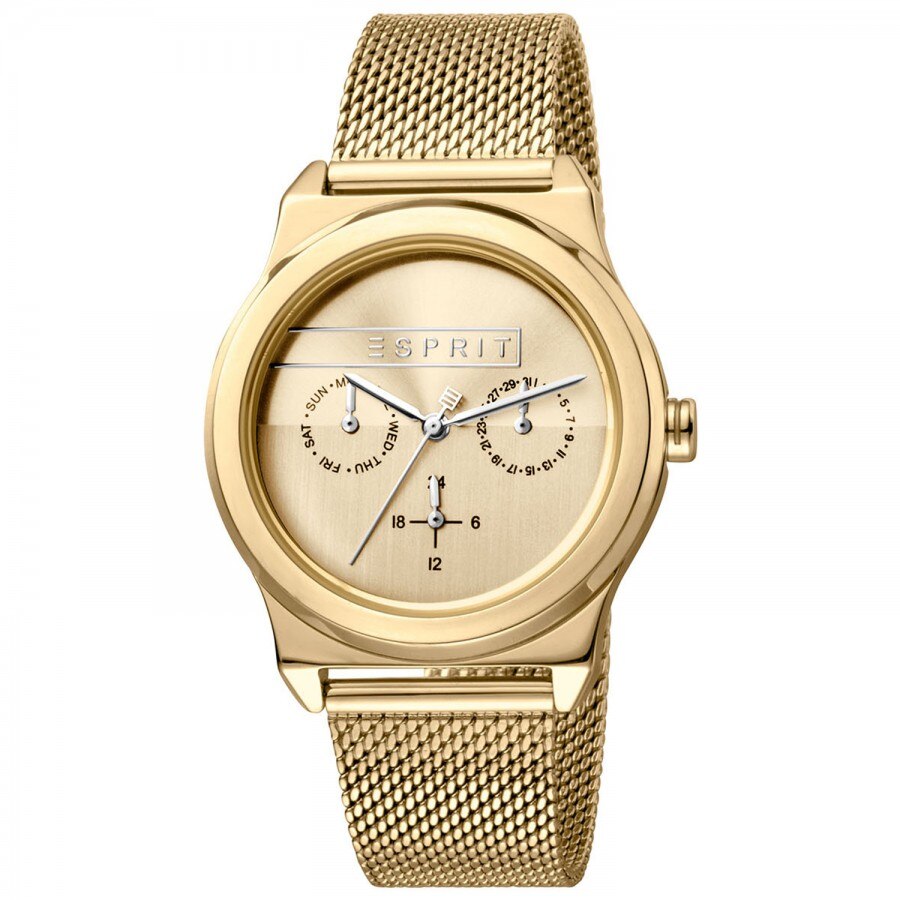 Ceas de dama, Esprit ES1L077M0055, cu bratara metalica, Auriu