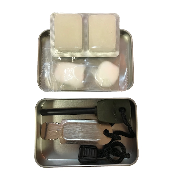 Set de Aprins Focul Mil-Tec in Cutie de Otel