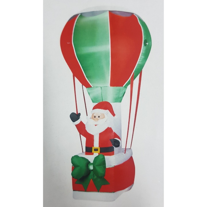 Mikulás felfújható dekoráció hőlégballonban, 240 cm SDX 9207R