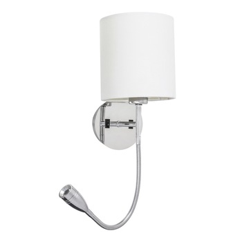 Aplica Larkin, 1 x E27 + LED 3W, crom, 6529 Aplica Larkin, 1 x E27 + LED 3W, crom, 6529