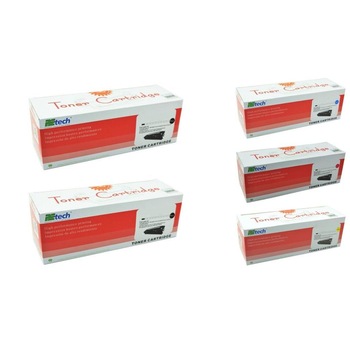 Pachet cartuse toner Retech (305A) CE410A negru x2 CE411A cyan CE413A magenta CE412A galben compatibil HP 12200 pagini Pachet cartuse toner Retech (305A) CE410A negru x2 CE411A cyan CE413A magenta CE412A galben compatibil HP 12200 pagini