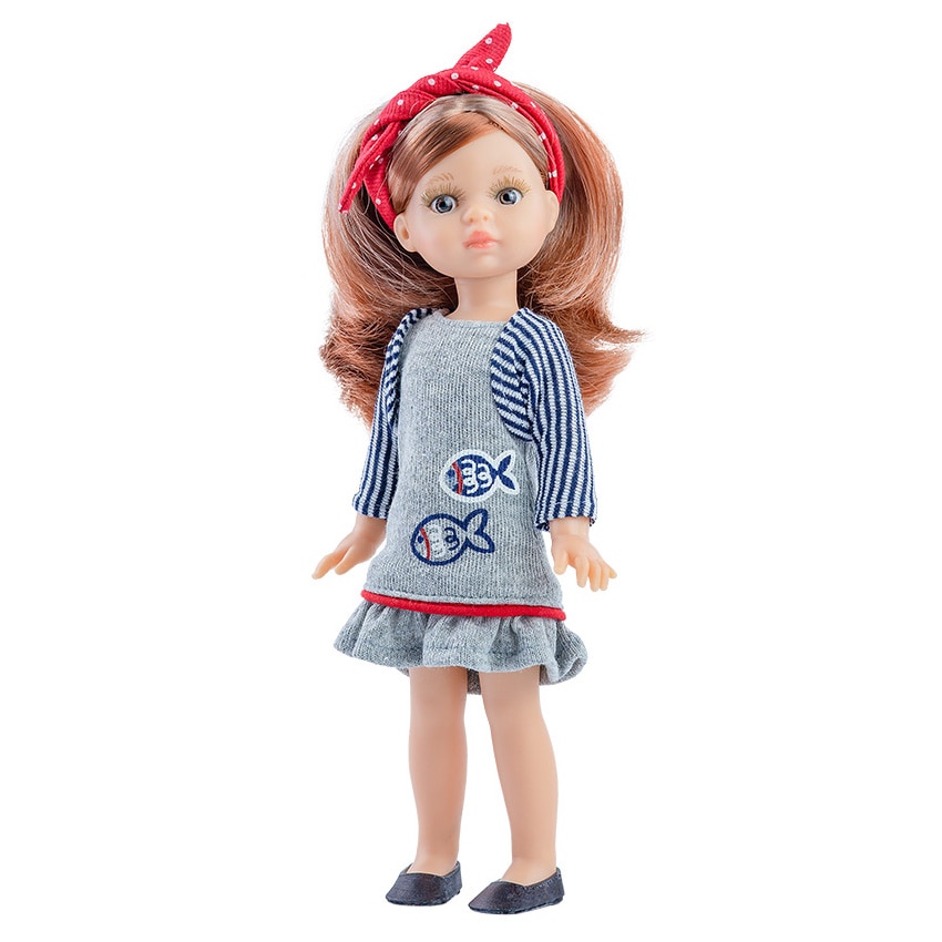Papusa Paola Reina, Paola in tinuta navy - Mini Amigas, 21 cm