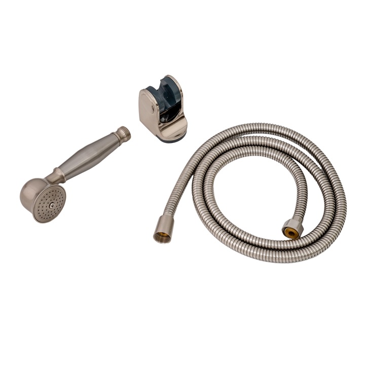 Set dus, para, furtun si suport pentru dus, inox satinat TRENDY S