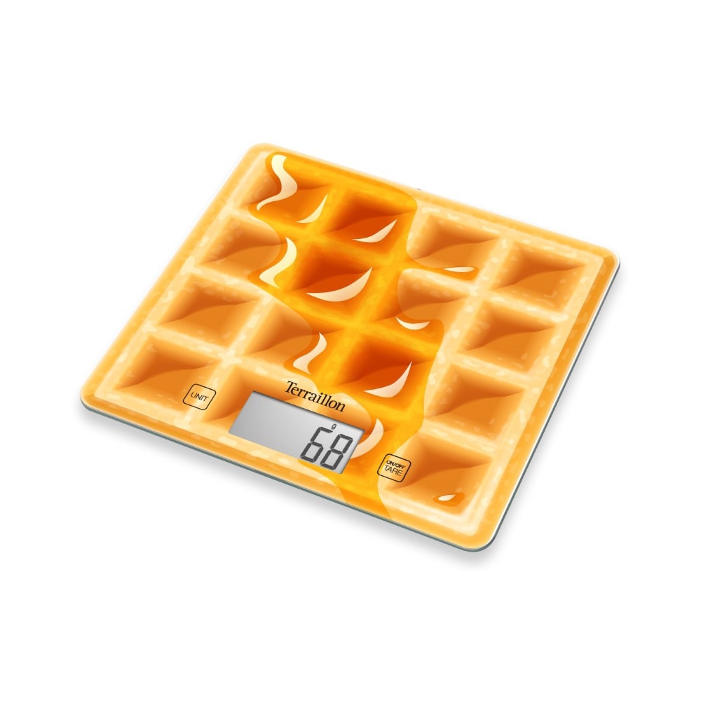 Cantar electronic bucatarie T1040 Gaufre, 3 kg, galben