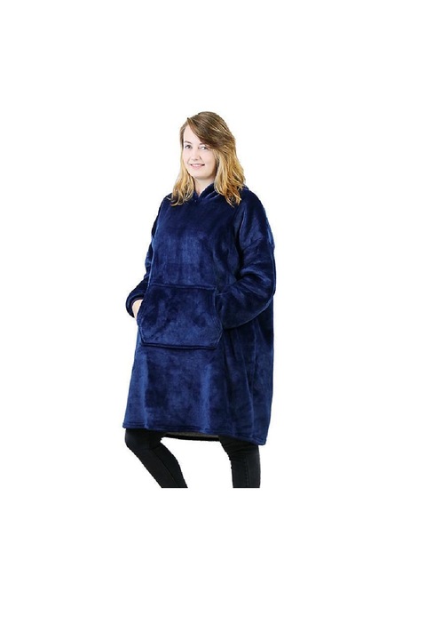 Hanorac huggle hoodie ultra plush, albastru, unisex, universal