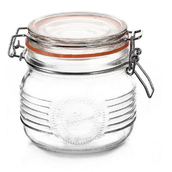 Borcan sticla OLD FASHIONED 0,5 L cu capac ermetic Borcan sticla OLD FASHIONED 0,5 L cu capac ermetic