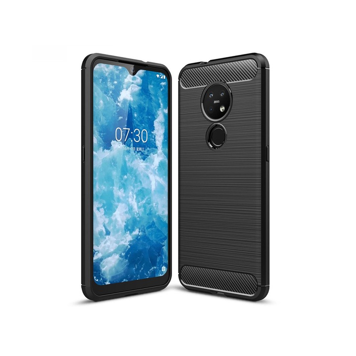 Силиконов гръб Carbon TPU за Nokia 6.2 / Nokia 7.2, Черен