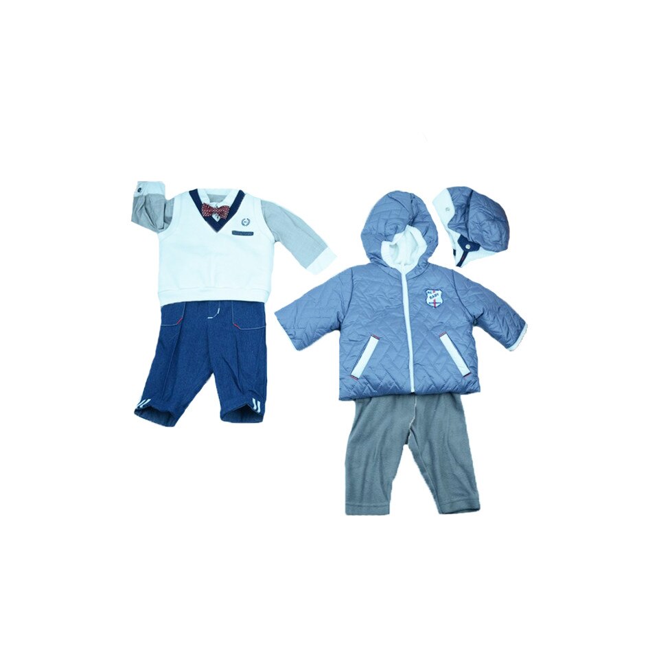 Compleu 7 piese pentru baieti Baby Colibra 7643062, Multicolor, 62 cm