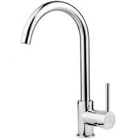 Baterie bucatarie Deante Aster, monocomanda, cu aerator, cartus ceramic, clasa debit Z 4-9 l/min, furtunuri racordare incluse, Crom