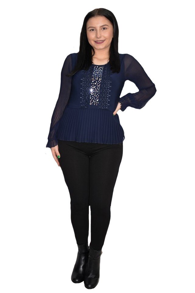 Pantalon Genna tip colant,mulat,D&J Exclussiv, Negru