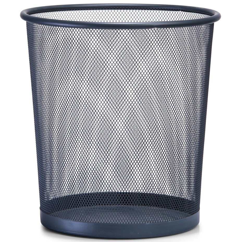 Cos de gunoi cu plasa, Zeller, Metal, Negru