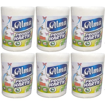Prosop hartie Alma 30 metri - Pachet 6 role Prosop hartie Alma 30 metri - Pachet 6 role