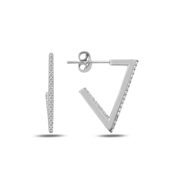 Cercei BeSpecial, ETU0188, Argint, Lungime 2 cm, Zirconiu