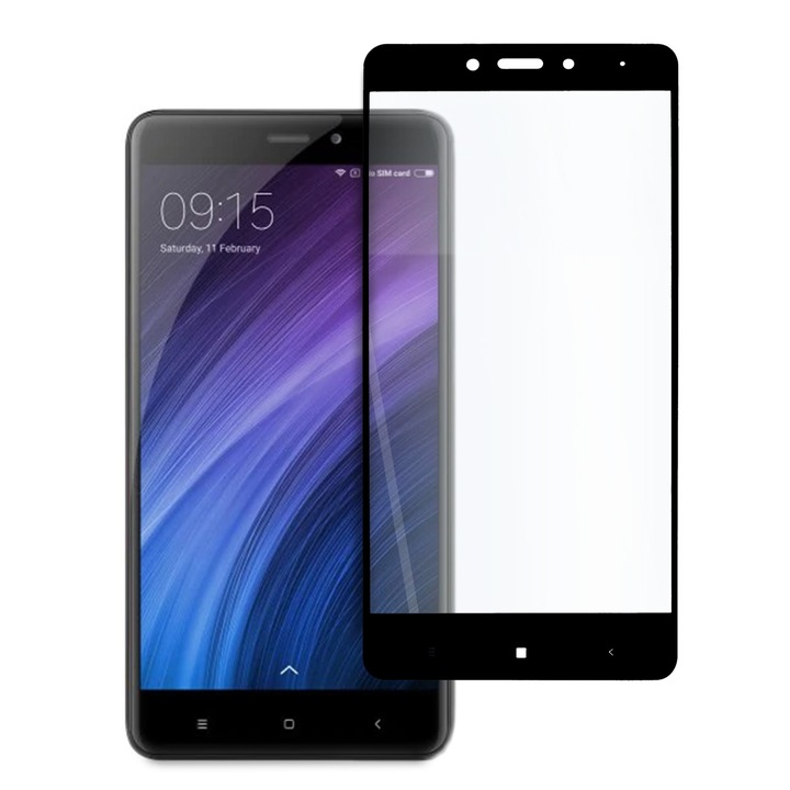 Folie protectie telefon, Hicute, Pentru Xiaomi Redmi Note 4X, Negru