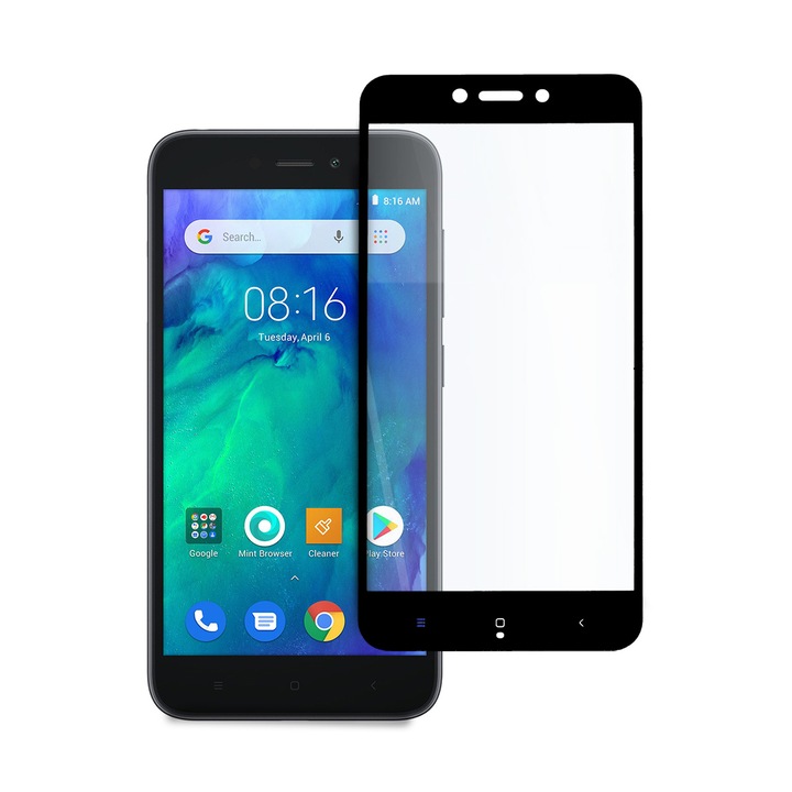 9D innovatív üvegvédő edzett üveg Xiaomi Redmi Go-hoz, teljes ragasztó, teljes burkolat, fekete