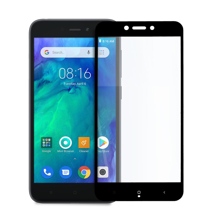 Protector de sticla Hicute pentru Xiaomi Redmi Go, pentru Full Display, Full Glue, Full Cover, Negru