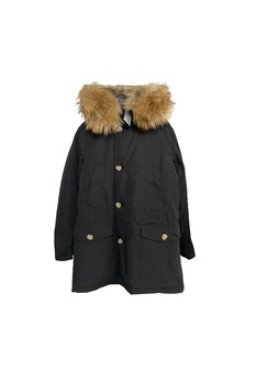 Geaca Parka din blana naturala vulpe, Neagra, 36 UK Geaca Parka din blana naturala vulpe, Neagra, 36 UK