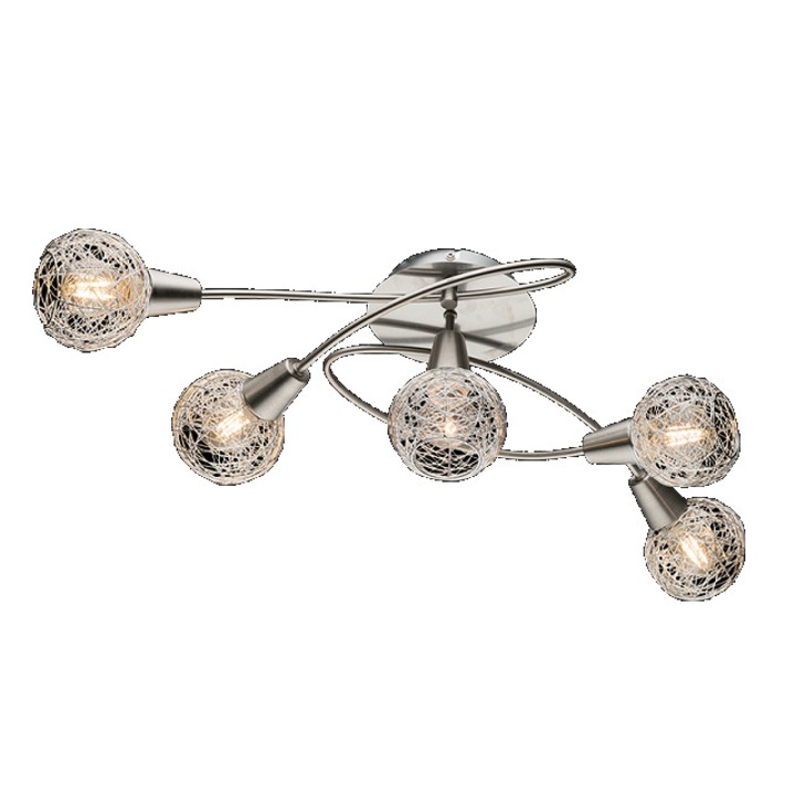 JULIE Spot 5XE14 Szatén Nikkel Aluminium