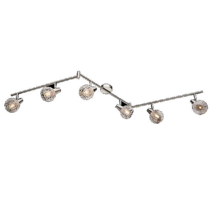 JULIE Spot 6XE14 Szatén Nikkel Aluminium