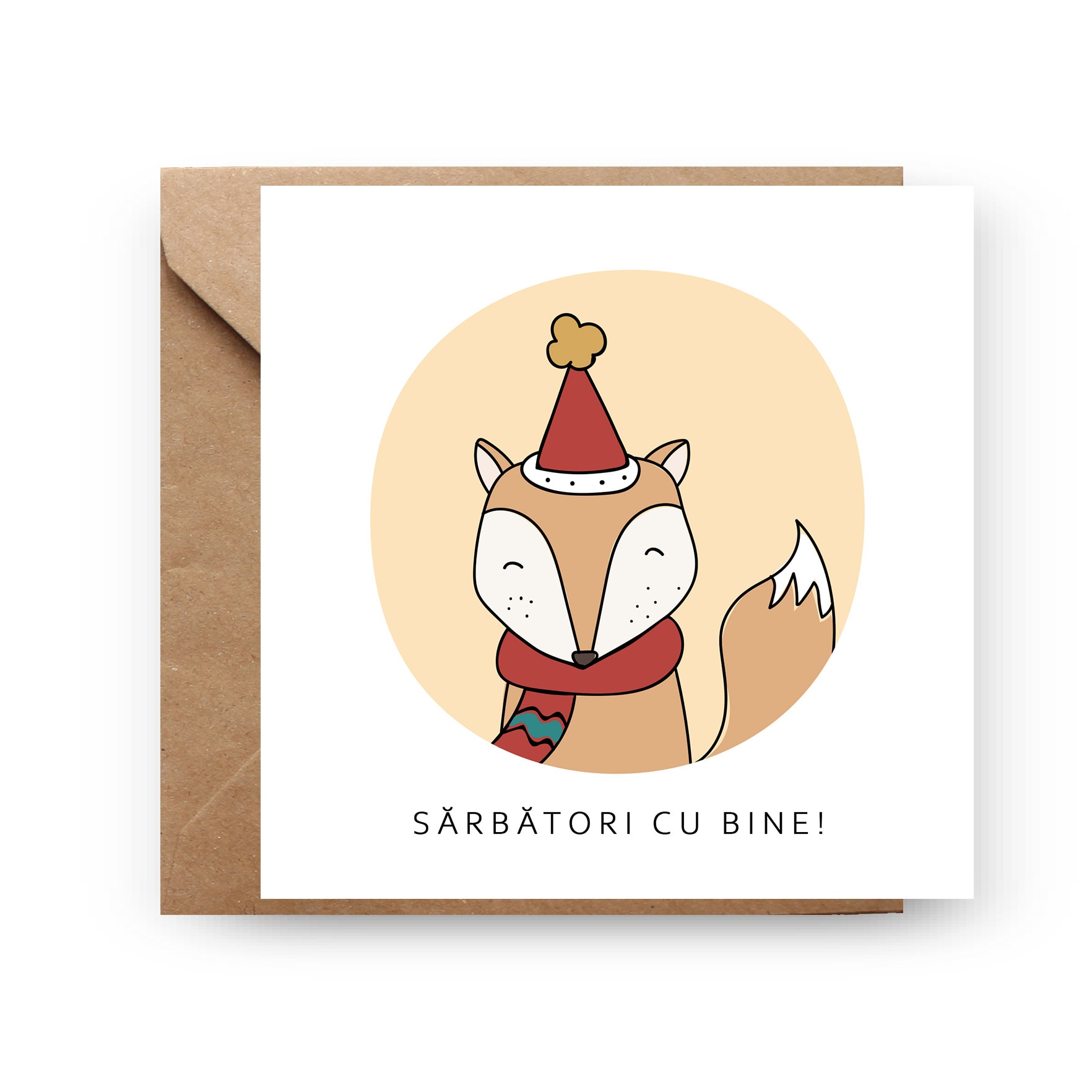 Felicitare de Craciun, Genette's ideas, Sarbatori cu bine, 130x130mm