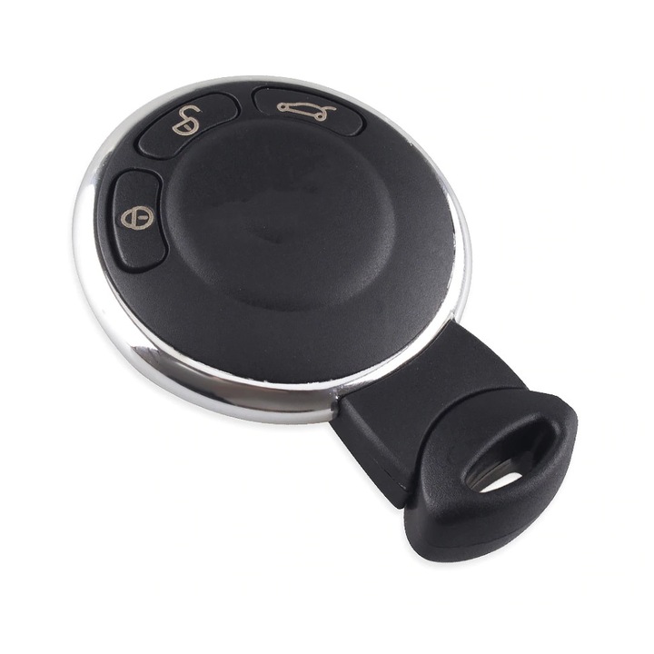 Carcasa cheie Mini Cooper 3 butoane cu bateria pozitionata pe spatele carcasei