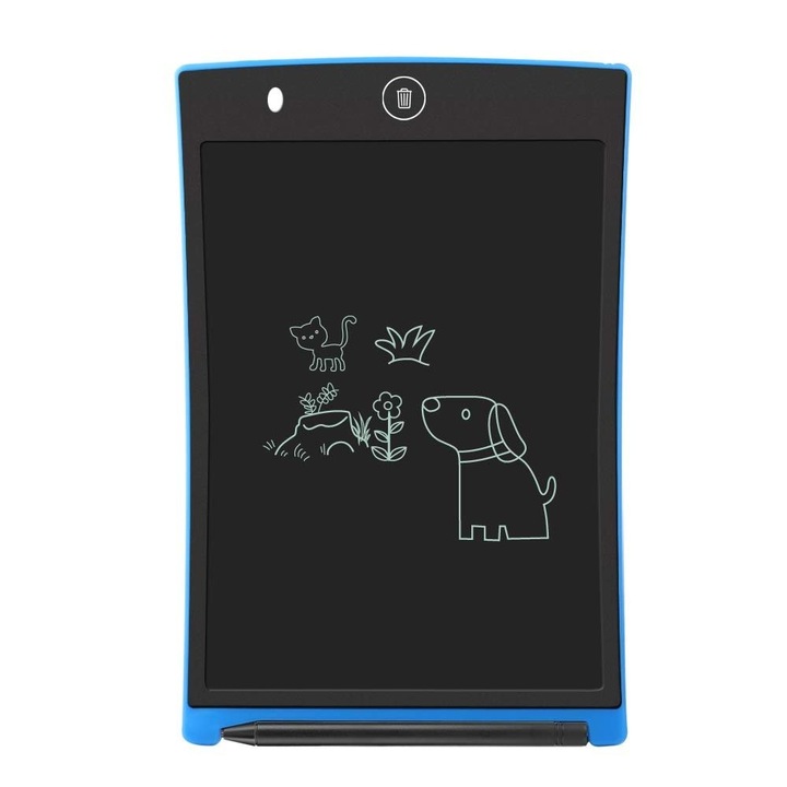 Tableta grafica pentru scris si desenat Berger WT-8 Blue, LCD 8.5" + creion, albastru