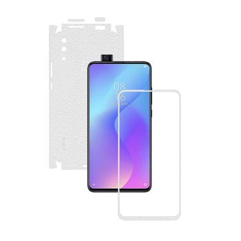 Folie Protectie Carbon Skinz pentru Huawei P Smart Z - Piele Alba 360 Cut, Skin Adeziv Full Body Cover pentru Rama Ecran, Carcasa Spate si Laterale