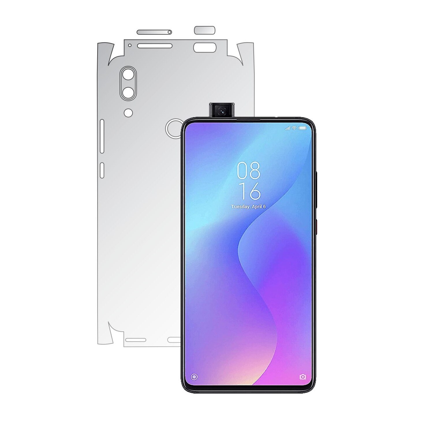 Folie Protectie Spate Invisible Skinz UHD AutoRegeneranta pentru Huawei P Smart Z - Folie Siliconica Ultra-Clear cu taiere 360 Cut pentru Carcasa Spate si Laterale, Skin Adeziv Transparent