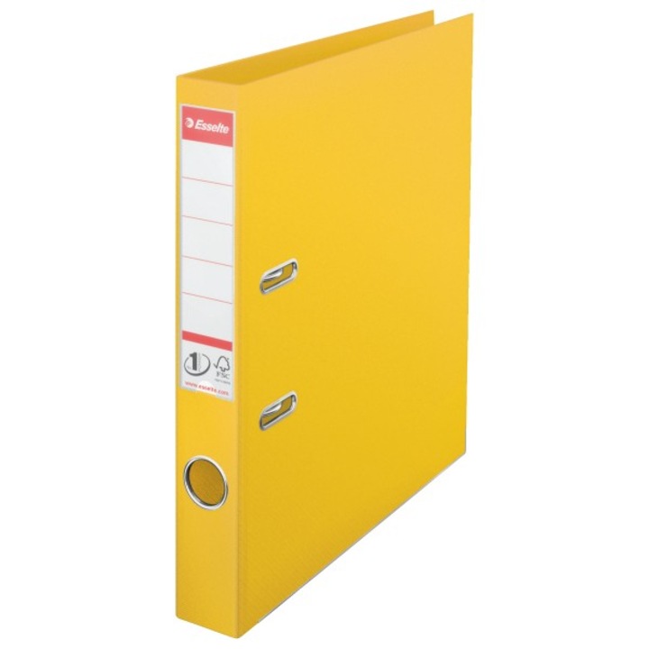 Класьор Esselte No.1 Power, PP/PP, A4, 50 мм, Жълт