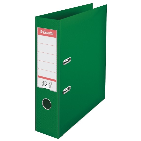 Biblioraft Esselte Standard, 75 mm, verde, 10 buc/set