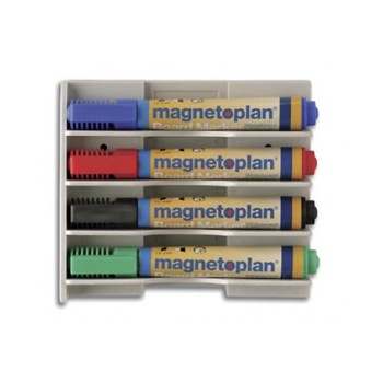 Suport magnetic Magnetoplan pentru 4 markere, plastic rigid Suport magnetic Magnetoplan pentru 4 markere, plastic rigid