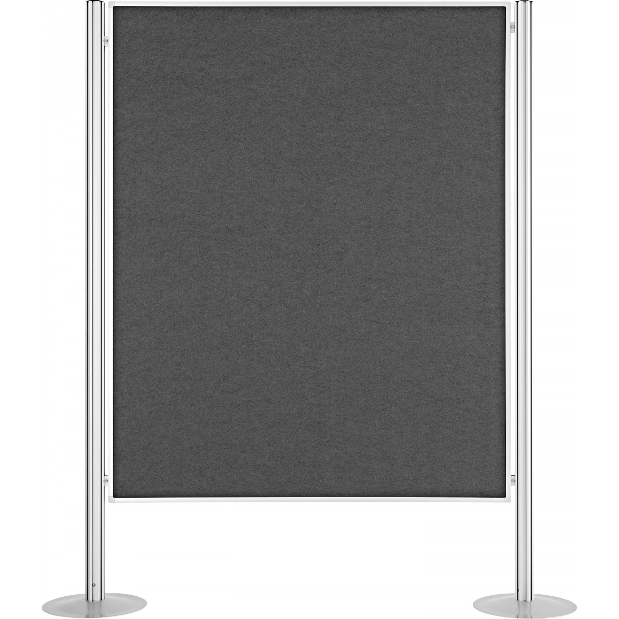 Panou prezentare MAGNETOPLAN fix, 2*1200x1500 mm, dubla fata gri (include 3 picioare)