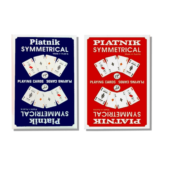 Piatnik "Symmetrical" játékkártya készlet, 2 csomag 55 db kártya, speciális Bridge-hez, Ausztriában gyártva