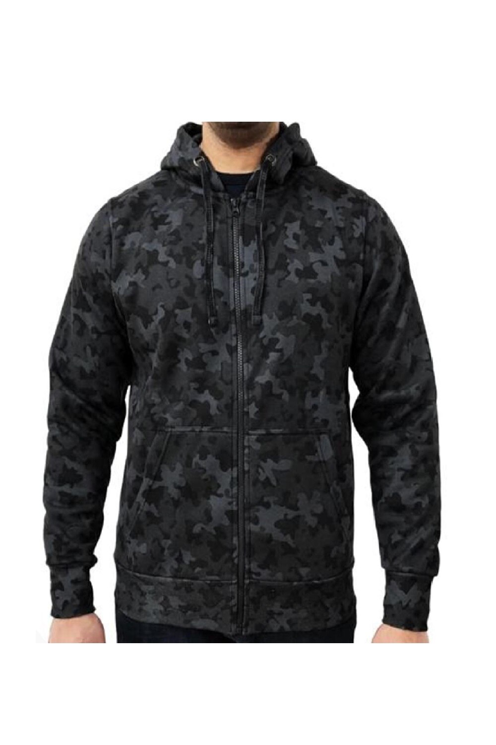 Hanorac barbati Game Technical Apparel Zip Hoodie Night Camo Negru S