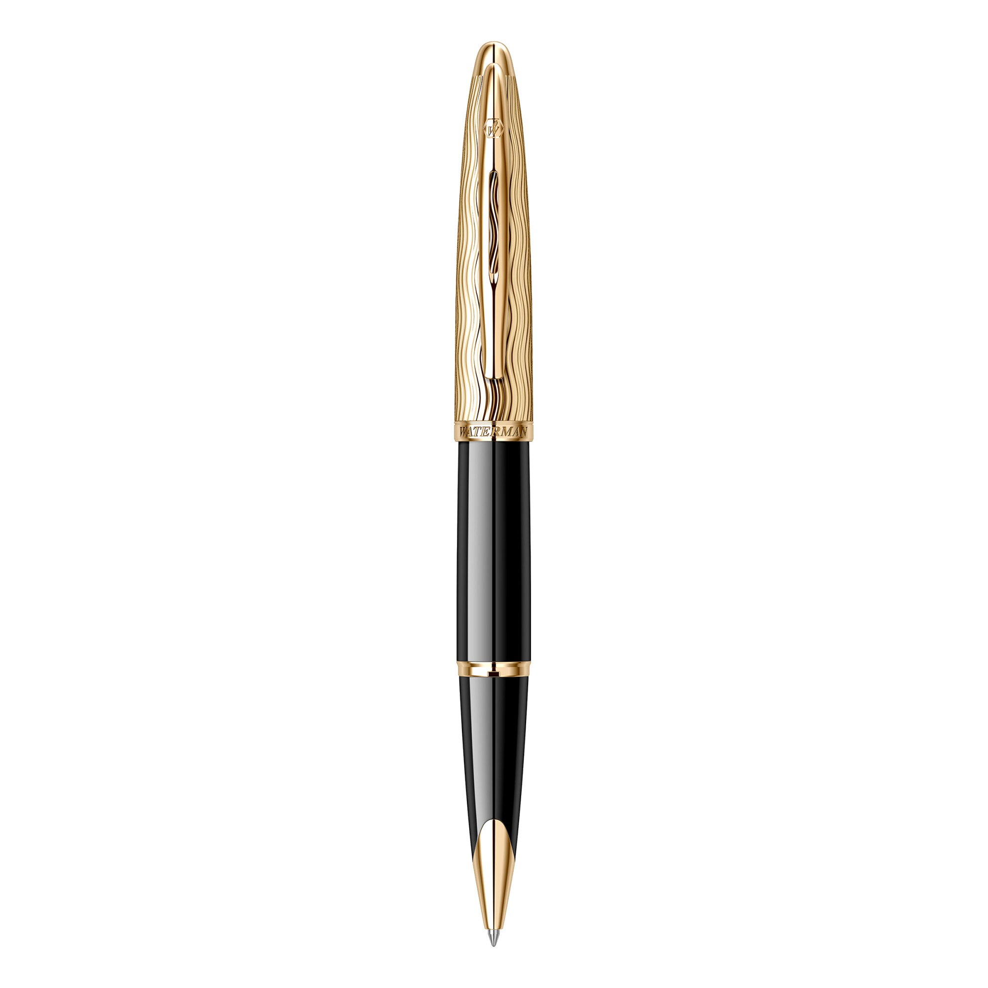 Roller Waterman Carene Essential Black and Gold GT, negru