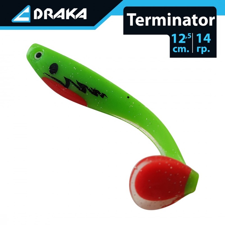 Draka "Terminator" szilikon csali, 12,5 cm. 14 gr