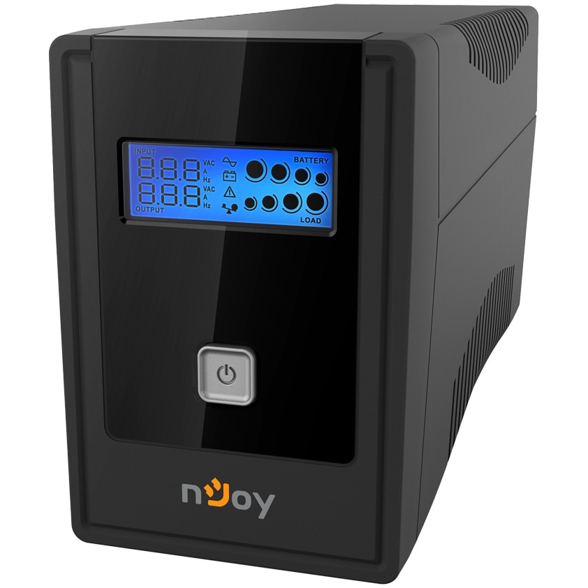 UPS NJOY Cadu 650, 600VA/360W, Line Interactive, AVR, Auto-Restart, Ecran LCD