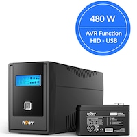 UPS NJOY Cadu 850, 800VA/480W, Line Interactive, AVR, Auto-Restart, Ecran LCD