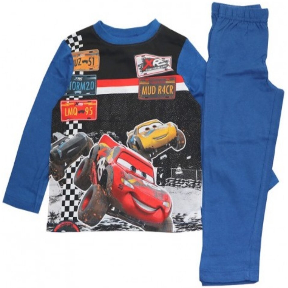Pijama Disney Cars maneca lunga, Albastru