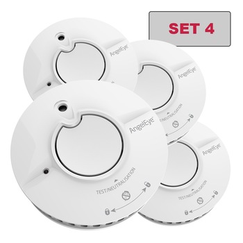 Set 4 x Detector fum AngelEye, FireAngel autonom, senzor dual optic Thermoptek, durata de viata 10 ani Set 4 x Detector fum AngelEye, FireAngel autonom, senzor dual optic Thermoptek, durata de viata 10 ani