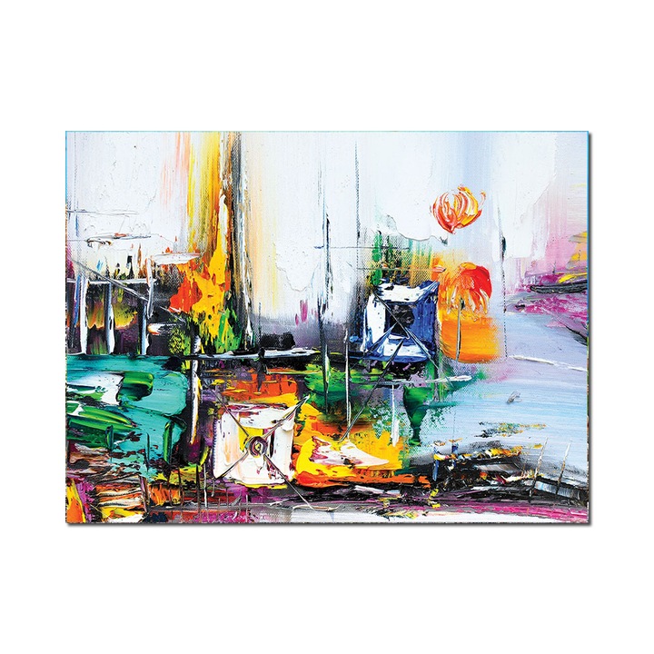 Стъклен панел за кухня Octopus, защита на печка, против пръски, безопасно стъкло 6мм, UV принт, многоцветен принт, 800ммх600мм окт.118-80х60