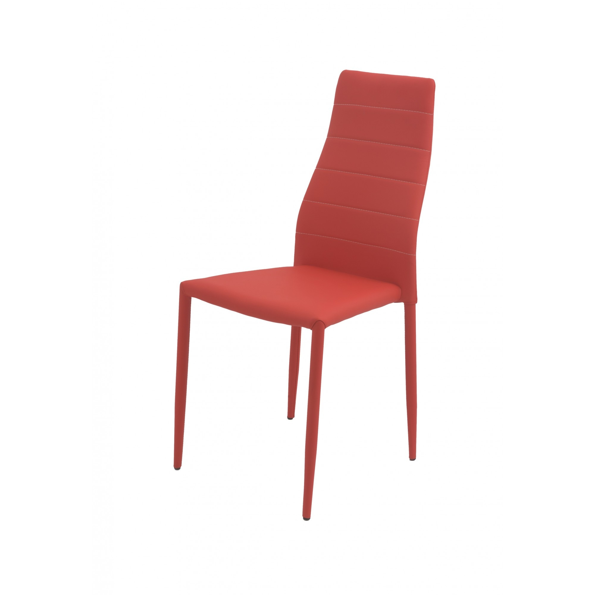 Scaun bucatarie, CB, S-25 R, culoare Rosu, Metal imbracat in piele ecologica