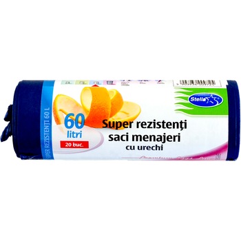 Saci menaj Stella mov cu urechi (HD-LD) 60L/20BUC Saci menaj Stella mov cu urechi (HD-LD) 60L/20BUC